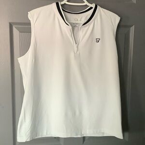 Classic White Zip-Up Tank Top
Item 409